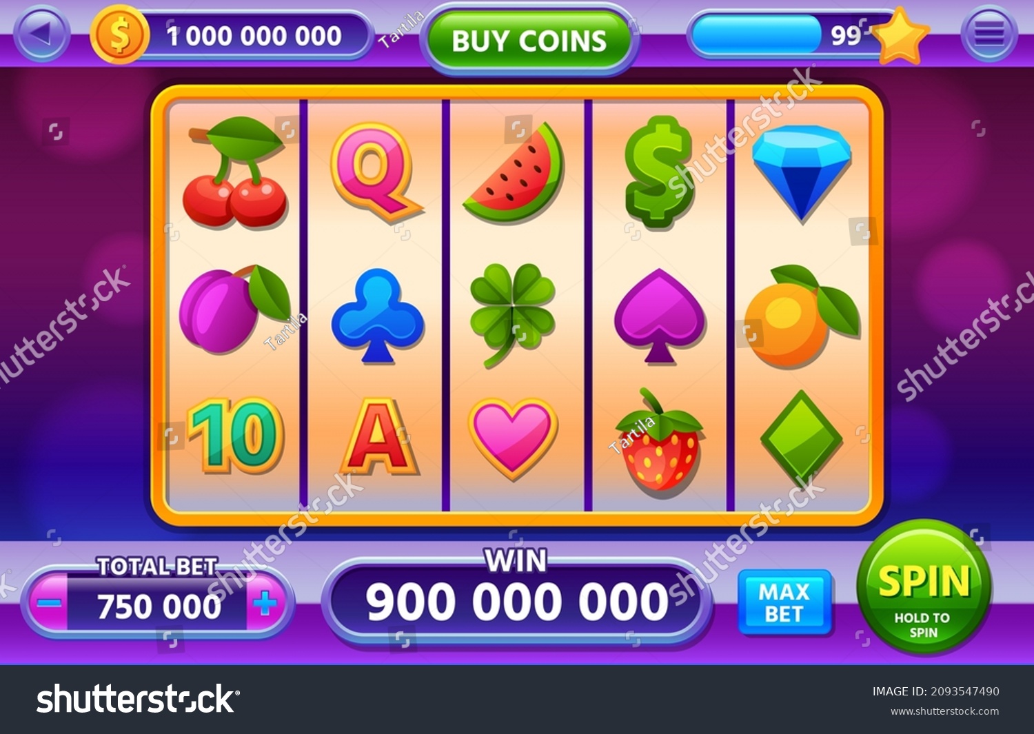 Slots Gameplay Interface
